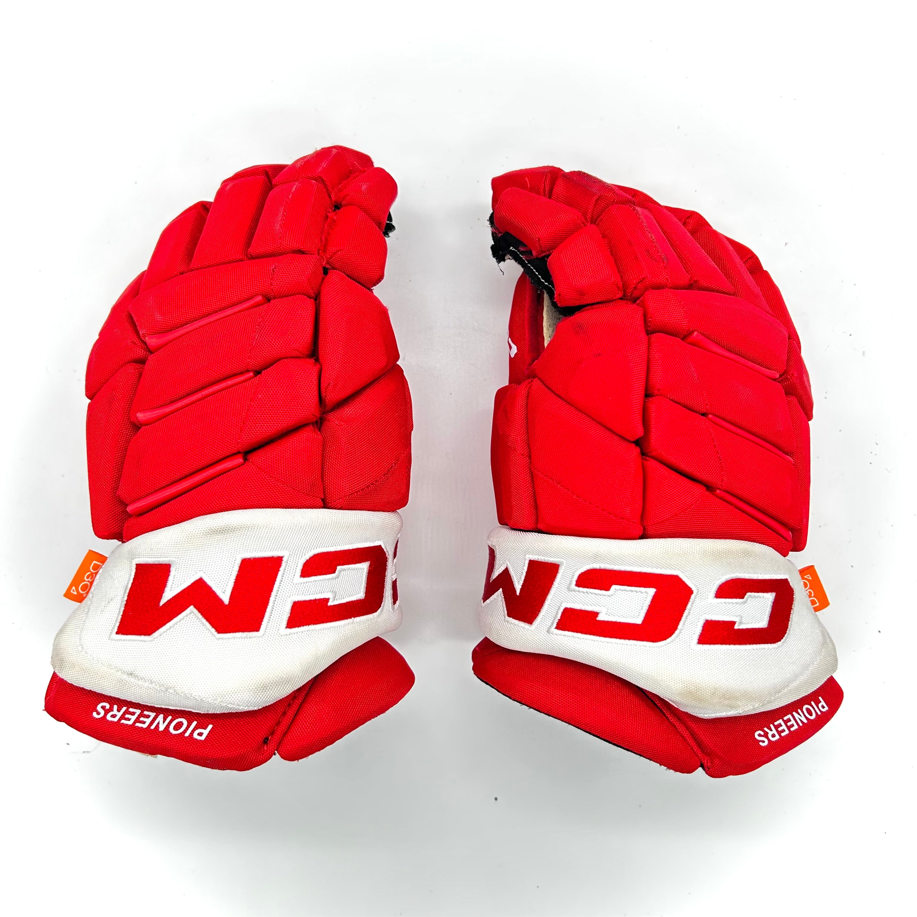 CCM HGJS - Gants Pro Stock d'occasion (rouge/blanc)